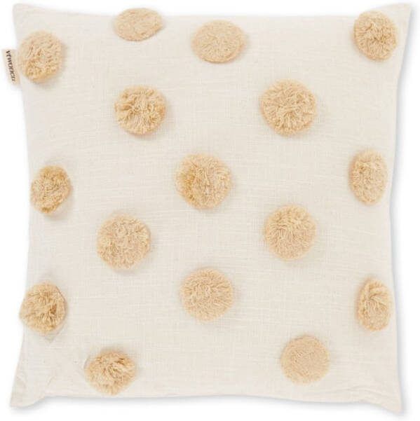 vtwonen Pompom Sierkussen L 45 x B 45 cm Beige