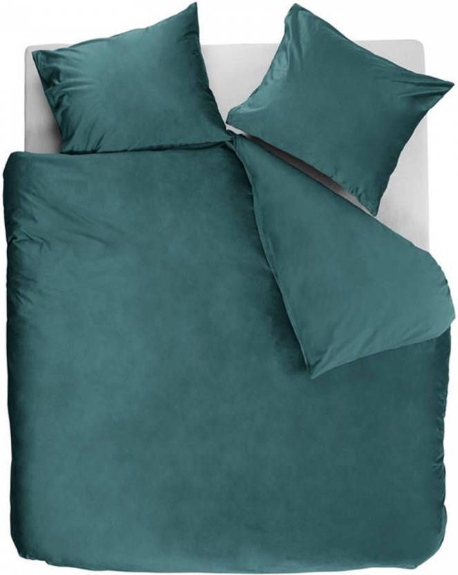 At Home By Beddinghouse Dekbedovertrek Tender Blauwgroen Lits jumeaux Xl 260x200/220 Cm