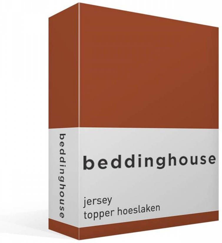 Beddinghouse Jersey Topper Hoeslaken 100% Gebreide Jersey Katoen 1 persoons(70/90x200/210 Cm) Terra