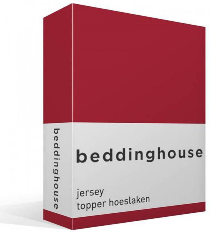 Beddinghouse Jersey Topper Hoeslaken 100% Gebreide Jersey Katoen 1 persoons(70/90x200/220 Cm) Red