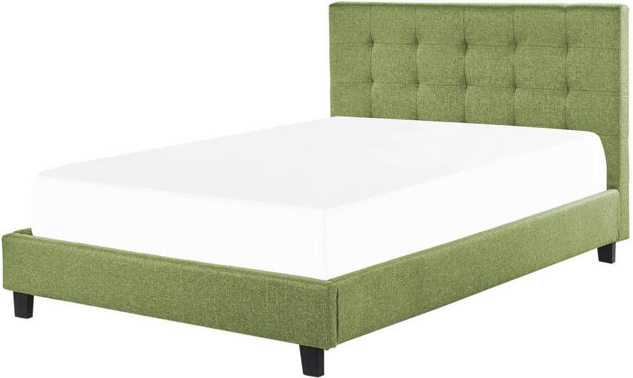 Beliani Rochelle Tweepersoonsbed groen polyester