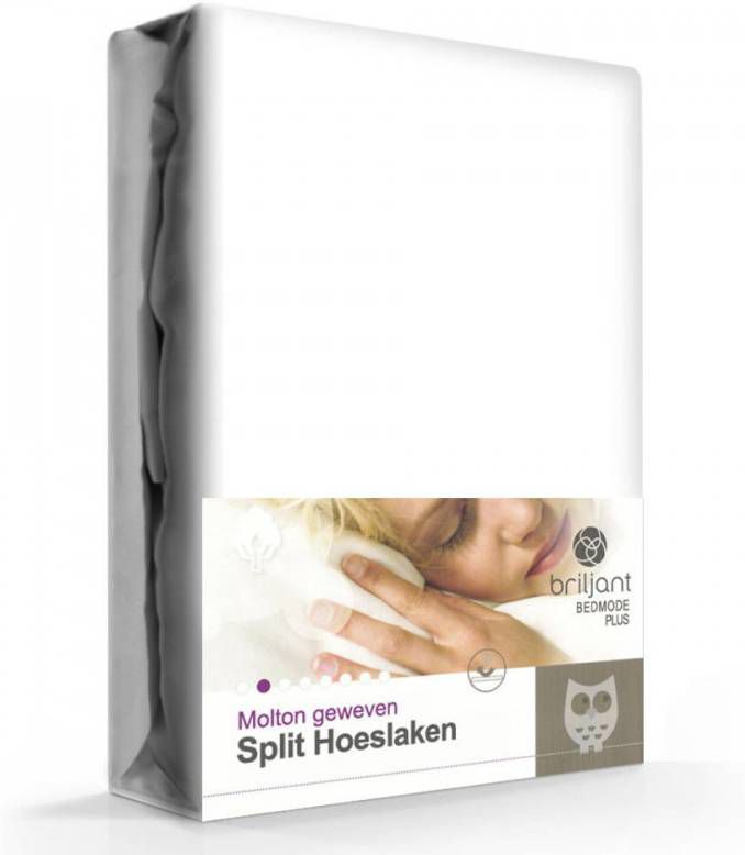 Briljant Molton Splithoeslaken 160 X 220 Cm