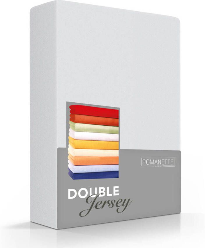 Romanette Double Jersey Silver 100% Katoen Kingsize 200x200/220/230