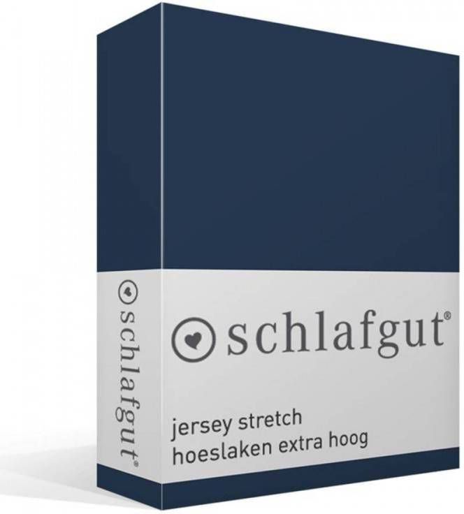 Merkloos Schlafgut Jersey Stretch Hoeslaken Extra Hoog 1 persoons(90/100x190/220 Cm )