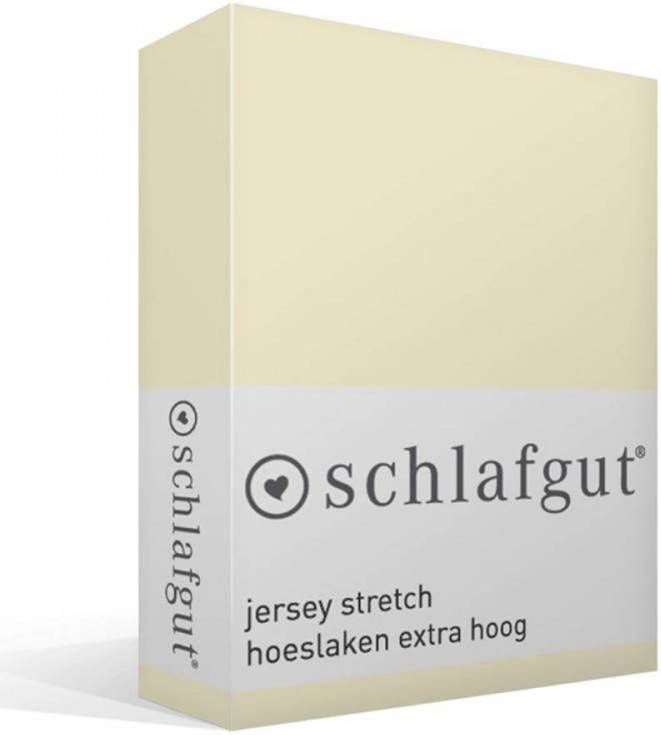 Merkloos Schlafgut Jersey Stretch Hoeslaken Extra Hoog 2 persoons(120/130x200/220 Cm )