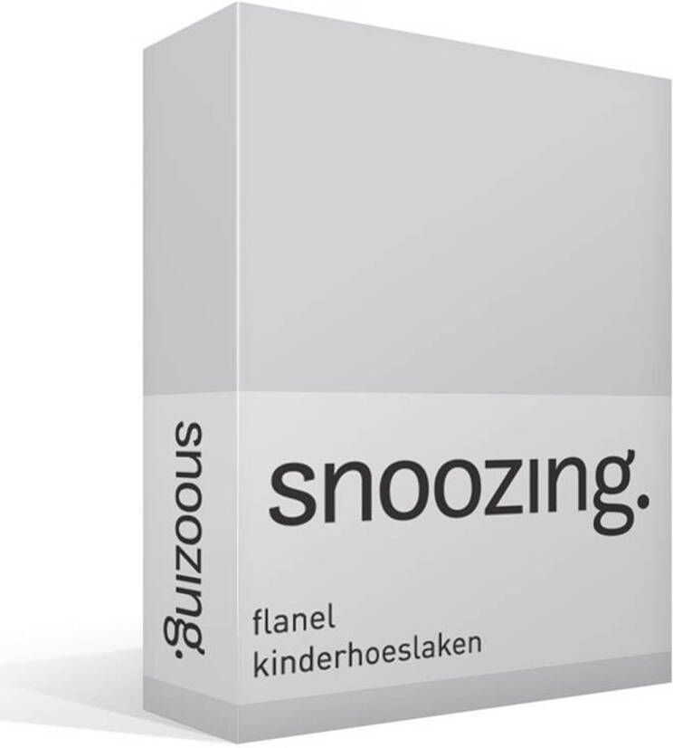 Snoozing Flanel Baby Hoeslaken Wiegje 40x80 Cm Grijs