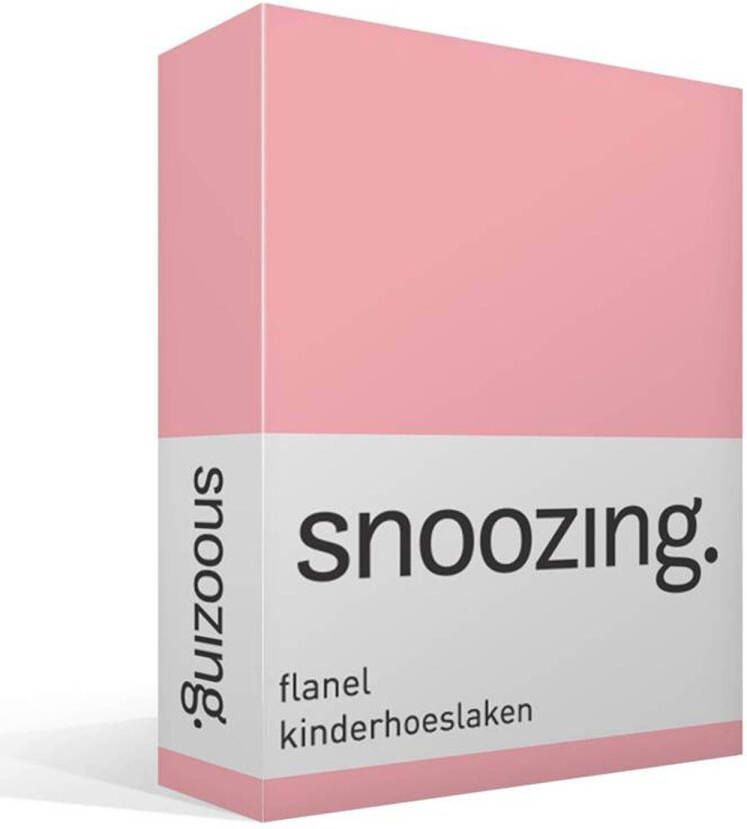 Snoozing Flanel Baby Hoeslaken Wiegje 40x80 Cm Roze