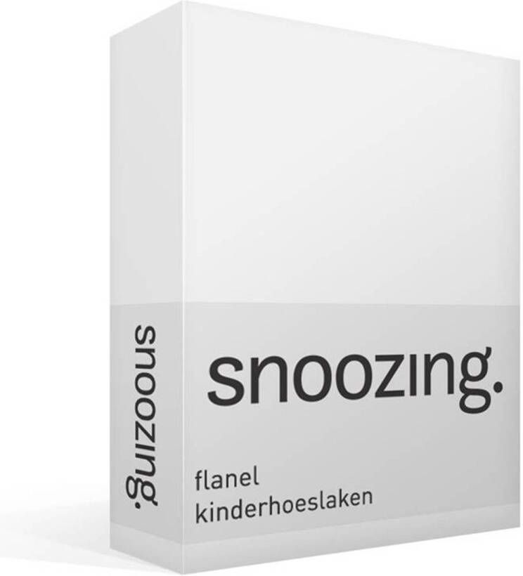Snoozing Flanel Baby Hoeslaken Wiegje 40x80 Cm Wit