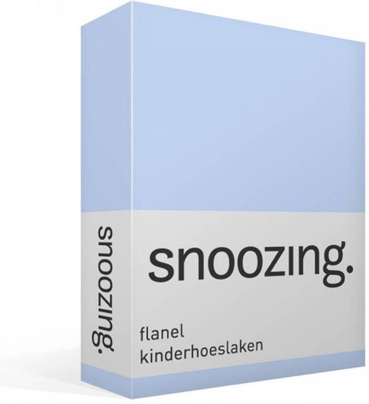 Snoozing Flanel Kinderhoeslaken Ledikant 60x120 Cm Hemel