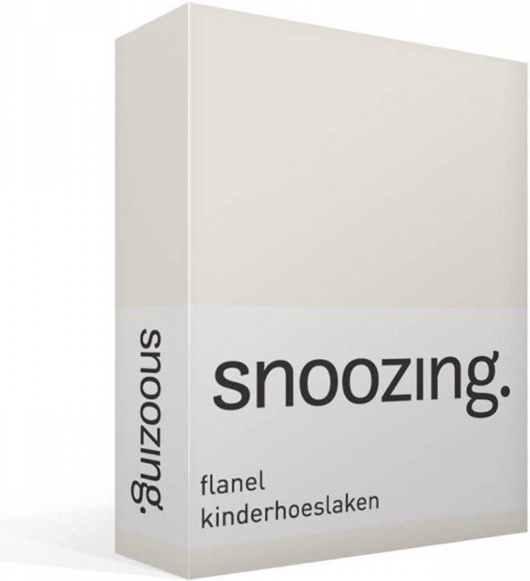 Snoozing Flanel Kinderhoeslaken Ledikant 60x120 Cm Ivoor