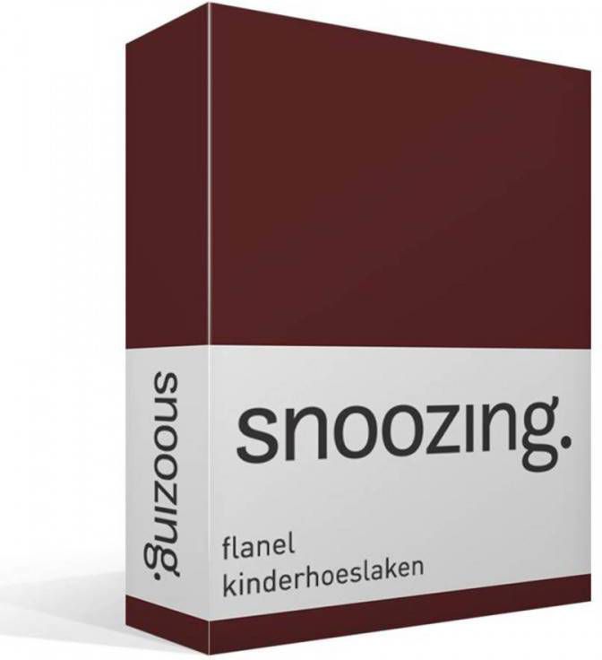 Snoozing Flanel Baby Hoeslaken Wiegje 40x80 Cm Aubergine