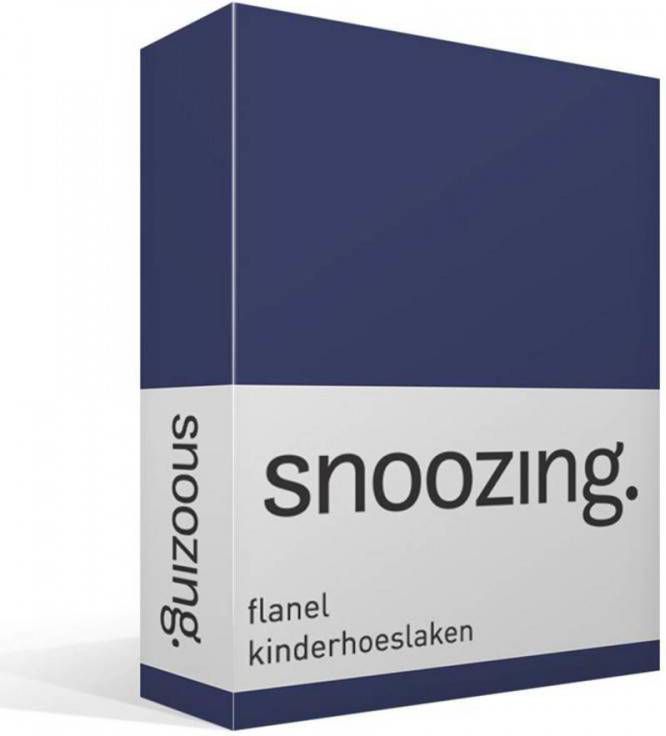 Snoozing Flanel Baby Hoeslaken Wiegje 40x80 Cm Navy