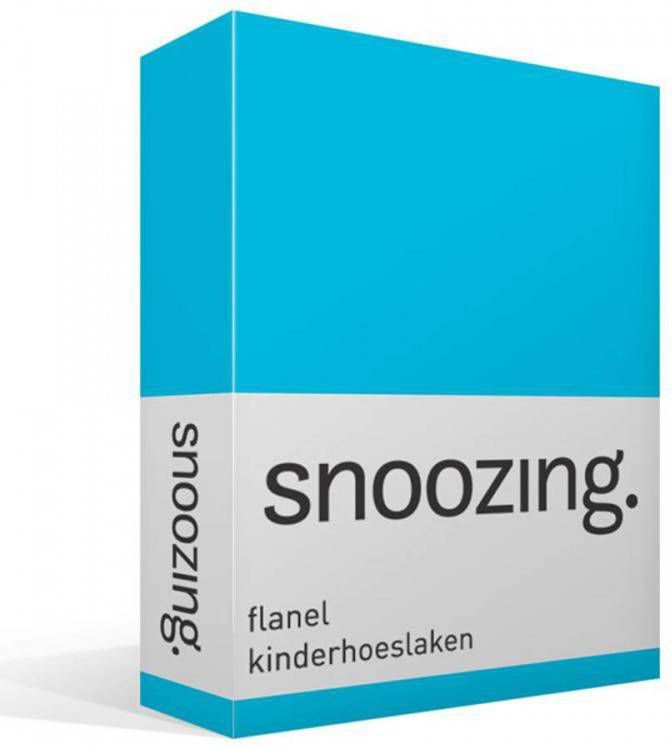 Snoozing Flanel Baby Hoeslaken Wiegje 40x80 Cm Turquoise