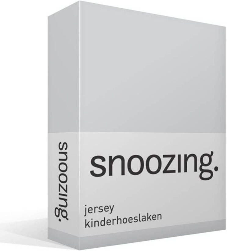 Snoozing Jersey Kinderhoeslaken Ledikant 60x120 Cm Grijs