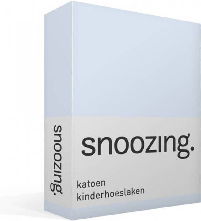 Snoozing Katoen Kinderhoeslaken Ledikant 60x120 Cm Hemel
