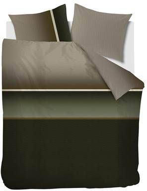 Beddinghouse Dekbedovertrek Kian Olive Green lits jumeaux(240 X 200/220 Cm )