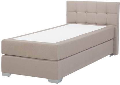 Beliani Admiral Bed Beige Stof 90x200