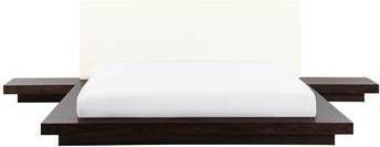 Beliani ZEN Bed donkere houtkleur 180x200