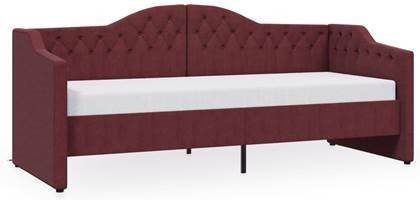 vidaXL Slaapbank met USB stof paars 90x200 cm