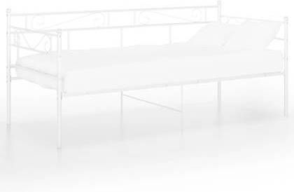 vidaXL Slaapbankframe metaal wit 90x200 cm