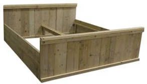 Wood4you tweepersoonsbed Jorg 186Bx232Lx90H steigerhout