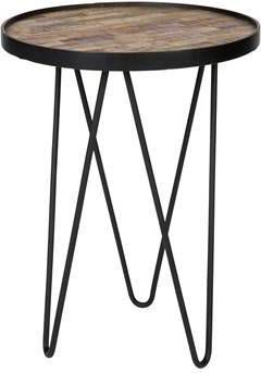 WOOOD Bijzettafel 'Lev' Teakhout, Ø39cm