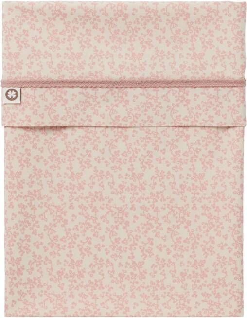 Noppies Baby Comfort Botanical poplin reversible baby wieglaken GOTS 80x100 cm Misty Rose