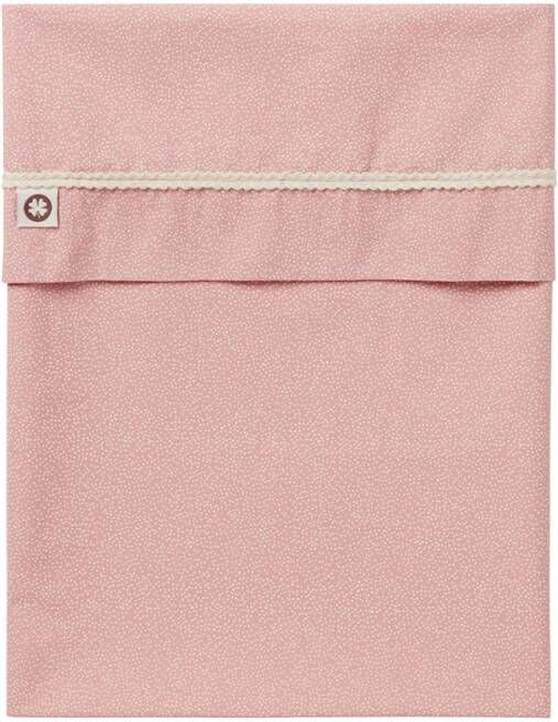 Noppies Baby Comfort Tiny Dot poplin reversible baby wieglaken GOTS 80x100 cm Misty Rose