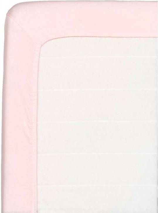 Leen Bakker Hoeslaken topdekmatras jersey lichtroze 90x220 cm