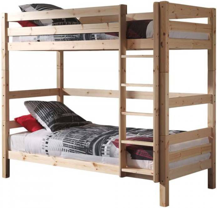 Vipack stapelbed Pino met opberglades grenenhout 182x105, 3x209, 3 cm Leen Bakker