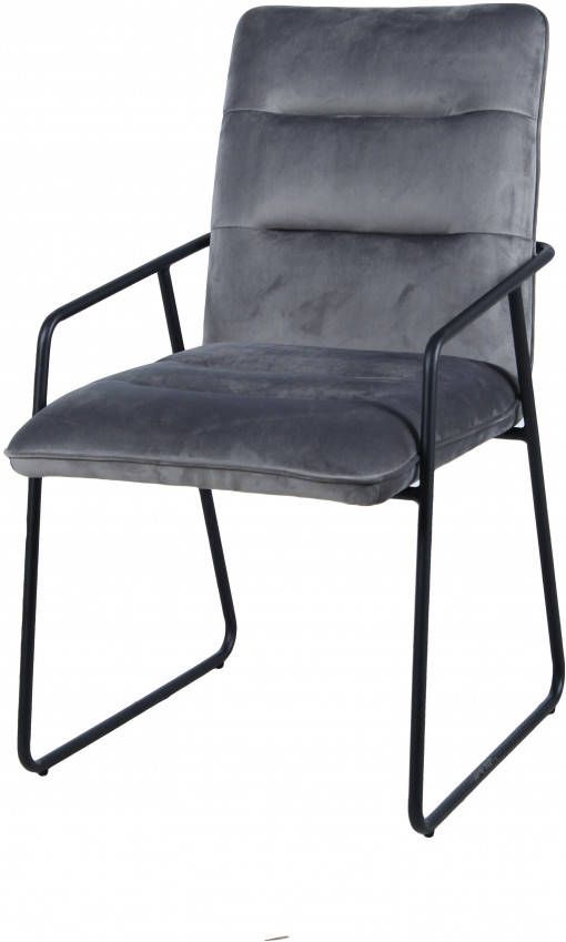 Artistiq Eetkamerstoel 'Jamiro' Velvet, kleur Donkergrijs