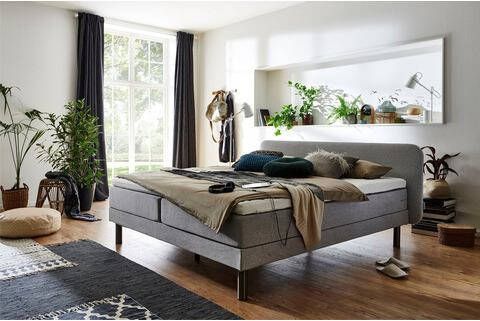 ATLANTIC home collection Boxspring CAROLA met 7 zones pocketveringsmatras en latex topmatras
