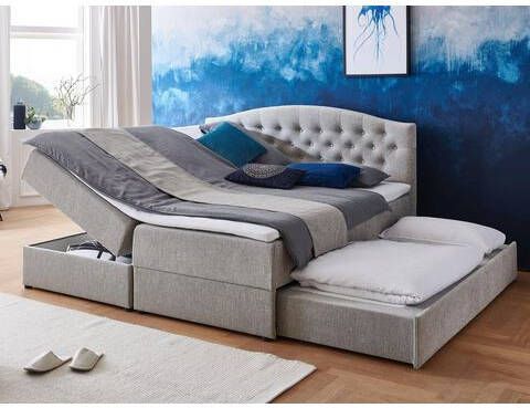 ATLANTIC home collection Boxspring Lotte met topmatras, bedkist en logeerbed