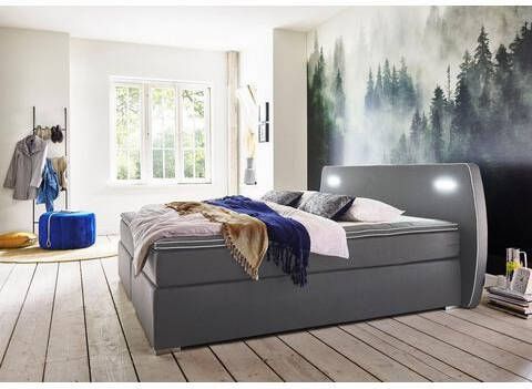 ATLANTIC home collection Boxspring REX led inclusief ledverlichting en topmatras