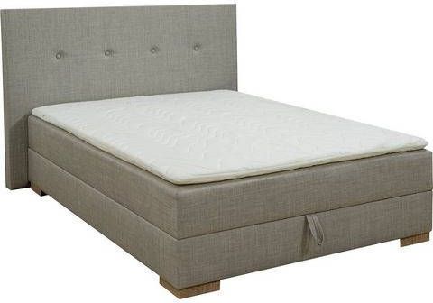 Breckle Boxspring inclusief topmatras van comfortschuim en bedkist met gasdrukveer