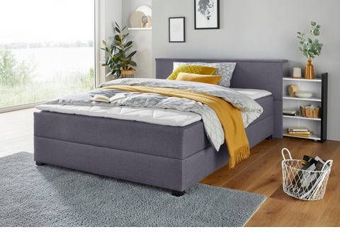 Breckle Boxspring met uittrekbaar rek, topmatras en bedkist
