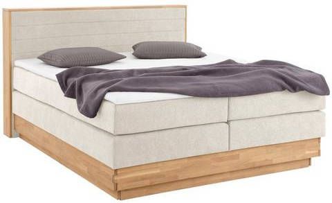 Home affaire Boxspring Cavan van massief eiken, met bedkist & topmatras, verschillende hardheden(ook h4 )