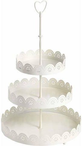 Home affaire Decoratieve etagère 3 traps, hoogte 42 cm, rond, van metaal