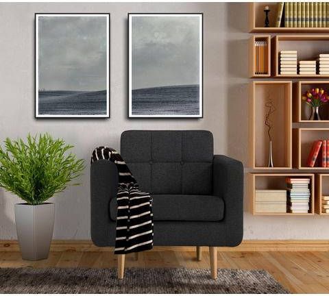 Home affaire Fauteuil Brest met capitonnage en stiksels achter, strak design