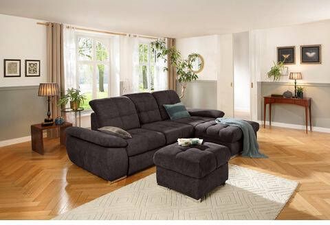 Home affaire Hocker Lotus luxe belastbaar tot 140 kg door speciaal schuim, met en zonder bergruimte