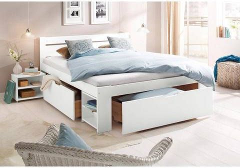 Home affaire Ledikant met bergruimte Hannes van massief hout, met rolbodem