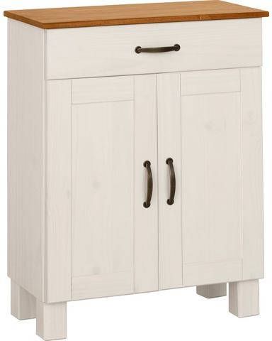 Home affaire Onderkast Rodby FSC® gecertificeerd massief hout, met lade en grepen van metaal, breedte 60 cm, hoogte 80 cm