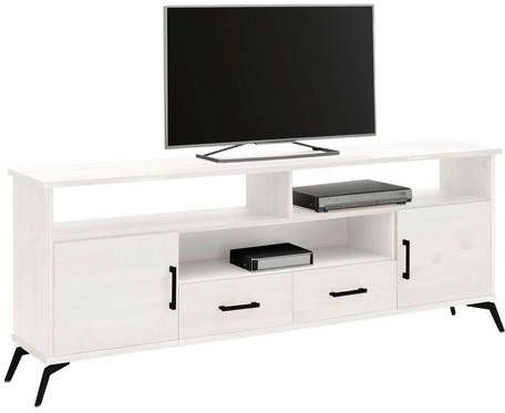 Home affaire Tv meubel Lisa met metalen handgrepen, breedte 194 cm
