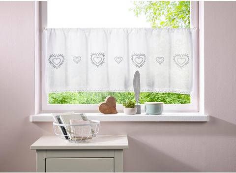 Home affaire Valletje Louis halftransparant, duurzaam, aan één kant gedessineerd(1 stuk )