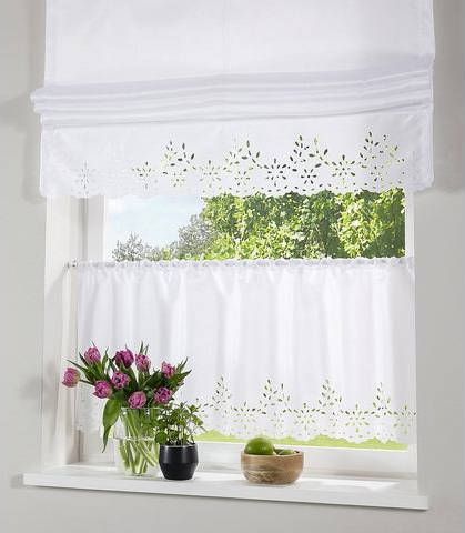 Home affaire Valletje Napels halftransparant, zijde look(1 stuk )