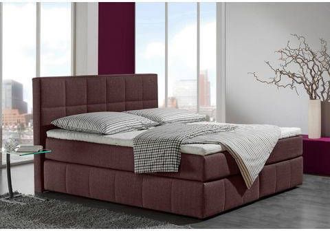 INOSIGN Boxspring Casano met fijne stiksels, in 3 matrassoorten, 2 hardheden en 5 kleuren