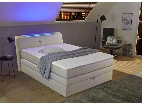 INOSIGN Boxspring Leonie met bedkist, rgb verlichting en topmatras
