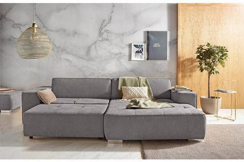 INOSIGN Hoekbank Sapporo naar keuze slaapfunctie of verstelbare zitdiepte, binnenvering