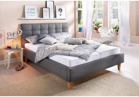 Maintal Bekleed ledikant Tom in 4 breedten, naar keuze zonder matras of met koudschuim resp. bonell binnenveringsmatras