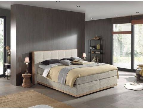 Places of Style Boxspring Vinton van massief eiken, verschillende hardheden(ook h4)(5 stuks )